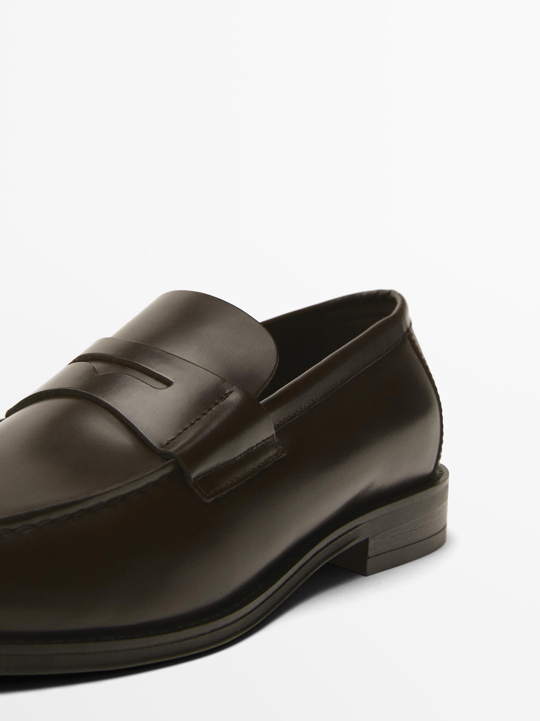 Leather penny loafers